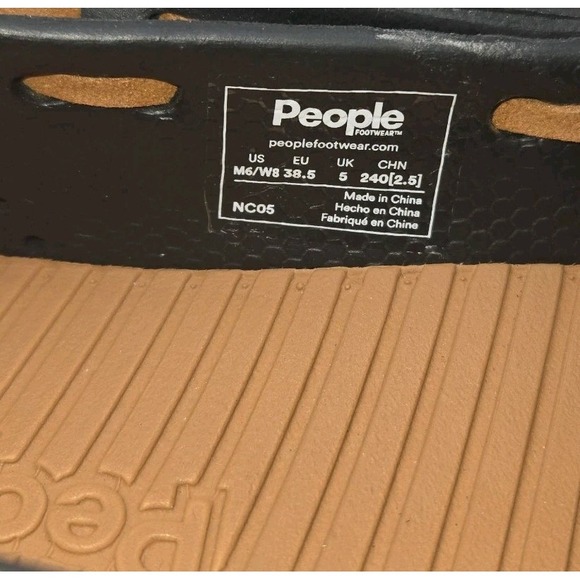 People Footwear Vegan‎ Stanley Loafers Black Tan NWT Lightweight EVA Shoes M6/W8 - Picture 5 of 9